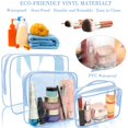 thumbnail image 3 of Set de bolsas de maquillaje APREUTY, PVC transparente, aprobado por la TSA, 6 unidades, 3 of 9