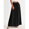thumbnail image 5 of Women Casual High Waist Wide Leg Pants Summer Long Palazzo Pants Pocket Lounge Vacation Clothes Black Print XL, 5 of 9