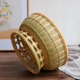 thumbnail image 2 of Cesta de bambú para servir alimentos, contenedor de almacenamiento tejido de bambú tradicional hecho a mano, uso doméstico para encimera, armario y, 2 of 9
