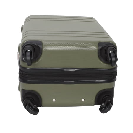 PROTEGE 3-PIECE HARDSIDE LUGGAGE SET WITH 360 SPINNER WHEELS AND DIVIDER POCKETS, INCLUDES CARRY-ON AND 2 PACKING CUBES, SAGE