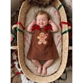 thumbnail image 5 of Loicainy Baby Toddler Girl Christmas Corduroy Dress 6 12 18 24 Months 2T 3T Bows Gingerbread Man Sleeveless Dresses, 5 of 9