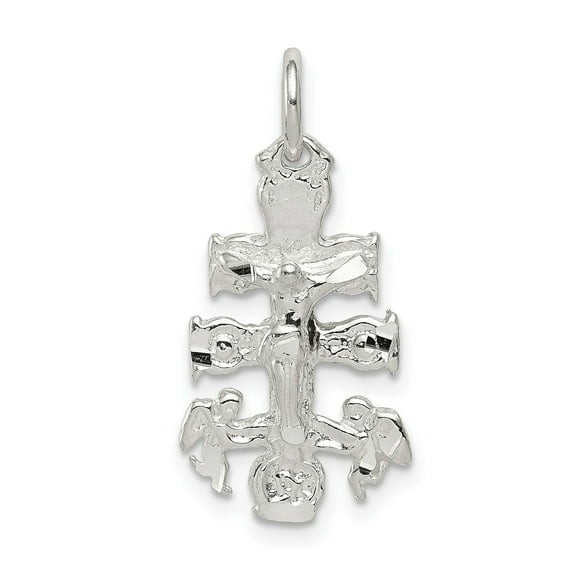 Beautiful Sterling Silver Cara Vaca Crucifix Pendant
