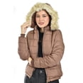 thumbnail image 4 of Chamarra acolchada con capucha Roman Fashion /Juvenil, 7504 (Cafe) cafe M, 4 of 5