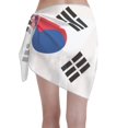 thumbnail image 2 of Women'S Beach Cover Up Short Sarong Dress Korean Flag Wrap Chiffon Shawl, 2 of 7