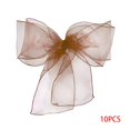 thumbnail image 4 of Toystoory 10 Uds. De fajas de satén para silla con lazo de Organza, funda de tela para asiento, decoración para eventos y fiestas de boda Decoración del hogar café, 4 of 4