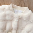 thumbnail image 5 of Lkhaha 2025 Girls Jacket Warm Fleece Thicken Button Up Padded Elegant Solid Color Fuzzy Children's Outfits Size 12-13 Years, 5 of 6