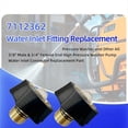 thumbnail image 4 of 2Pcs 7112362 Water Inlet Fitting for Pressure Washer and Other 3/8In Male & 3/4In Female End High Pressure Washer Pump,2 * 7112362 water inlet fitting, 4 of 7