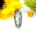thumbnail image 3 of 4MM Comfort Fit Tungsten Carbide Wedding Band Beveled Edge Flat Center Brushed Ring (7 to 15), 3 of 3