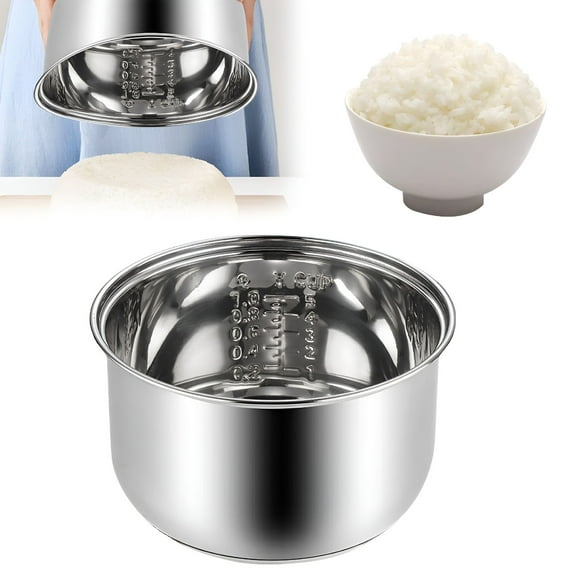 ACDANC Rice Cooker Stainless Steel Inner Pot Replacement,304 Stainless Steel,2 L