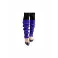 thumbnail image 1 of INSPIRE CHIC Women's Ruffled Cuff Over Knee Length Ribbed Knitted Leg Warmers Blue, 1 of 6