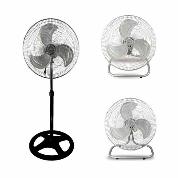 Ventilador 3 en 1 Circular De Aire Piso y Pared 18 Pulg plateado 18 pulg