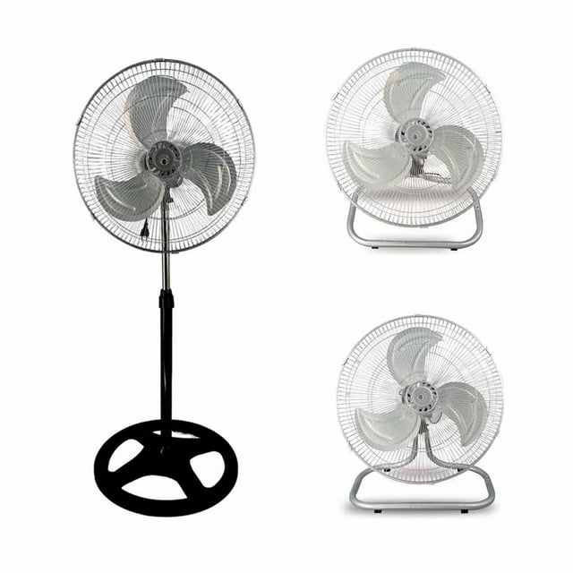 Ventilador 3 en 1 Circular De Aire Piso y Pared 18 Pulg plateado 18 pulg