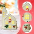 thumbnail image 6 of House Figurine Ceramic Building Statue Light Up Collectable Craft for Christmas Desktop Xmas Ornament Display, 6 of 9