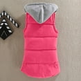 thumbnail image 3 of CILENON Womens Jackets Dressy Casual Women Vest Female Warm Sleeveless Jacket Cotton Solid Hooded Vest for Outerwear (Hot Pink,XXXXL), 3 of 6