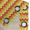 thumbnail image 3 of Ambesonne Yellow Chevron Grommet Curtain Single Panel, Warm Color Arrow, 50"x60", Red Apricot Marigold, 3 of 5