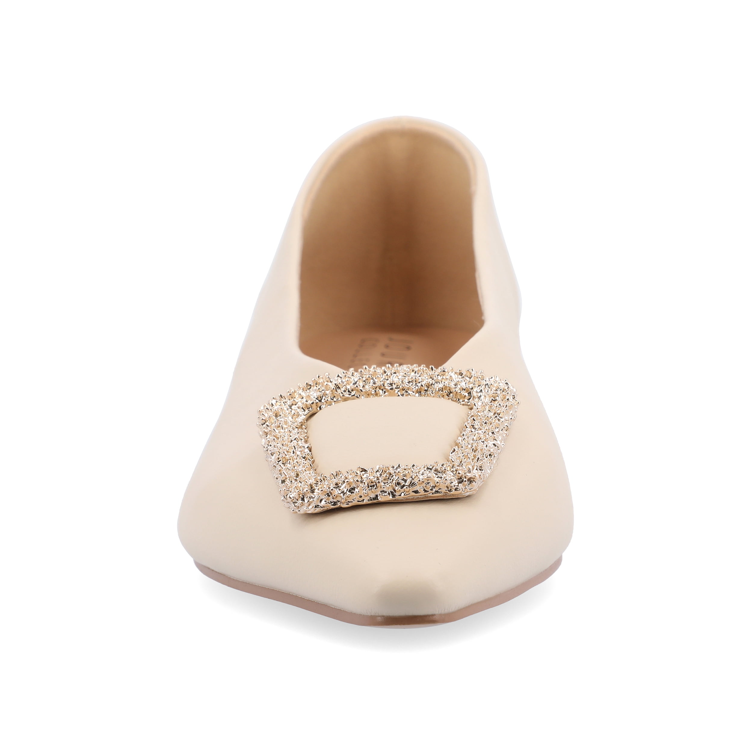 Journee Womens Elowen Slip On Slim Squared Off Pointed Toe Flats