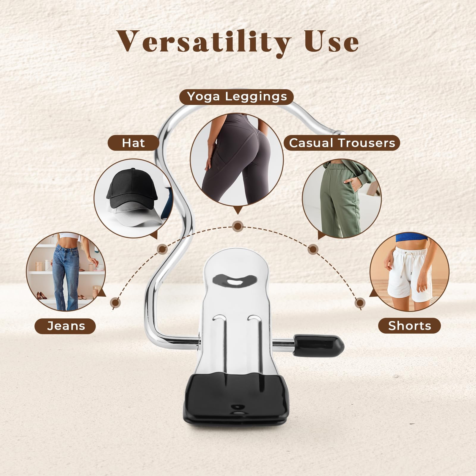 40 Pcs Boot Hangers Clips, Portable Laundry Hooks Hanging Clips w/Rubber, 360° Rotating Heavy Duty Pants Hangers Hanging Hooks Clip for Closet and Storage for Workout Sets, Hat