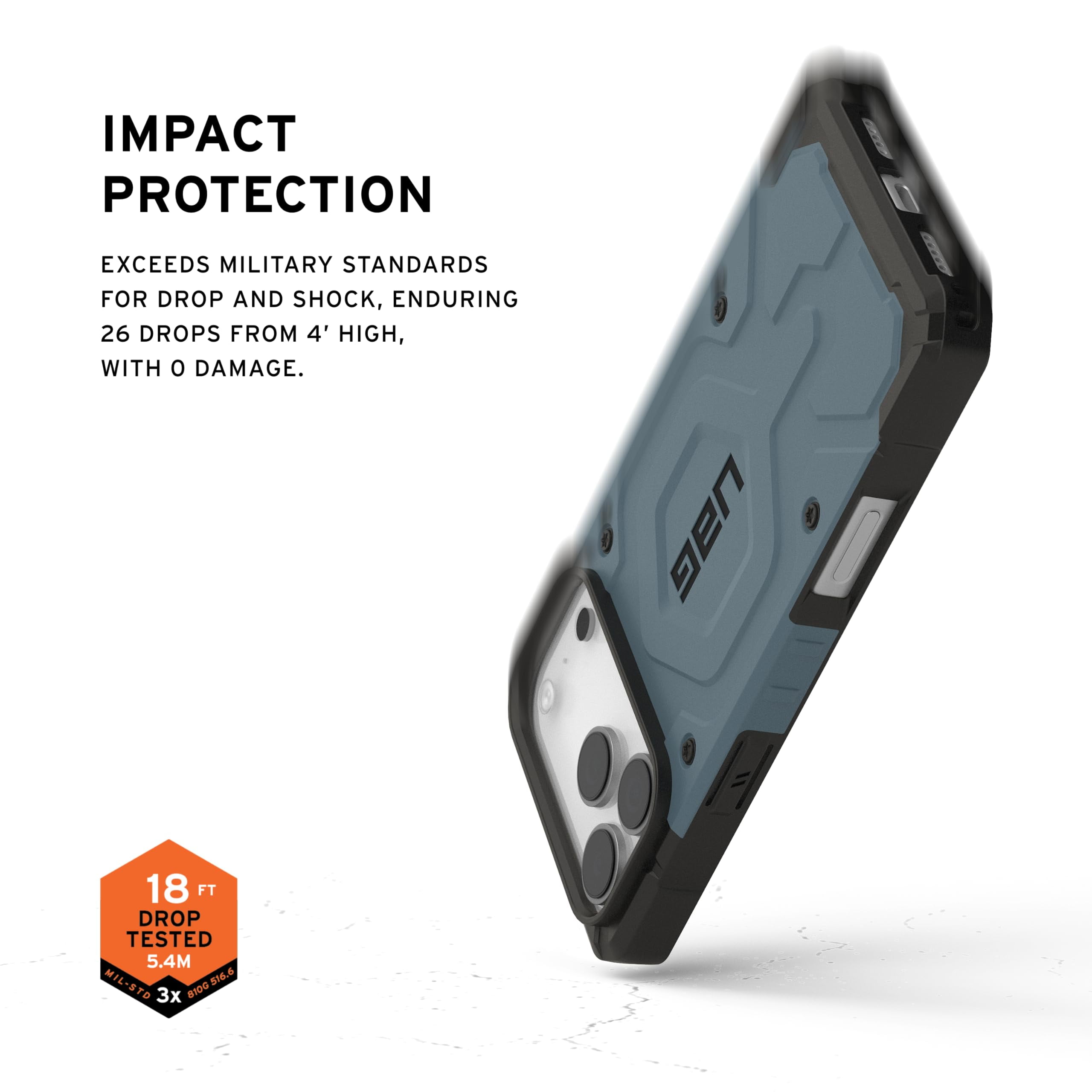 UAG iPhone 17 Pro Max Case Pathfinder - Compatible with MagSafe Military Grade Protective Cover, Cloud Blue