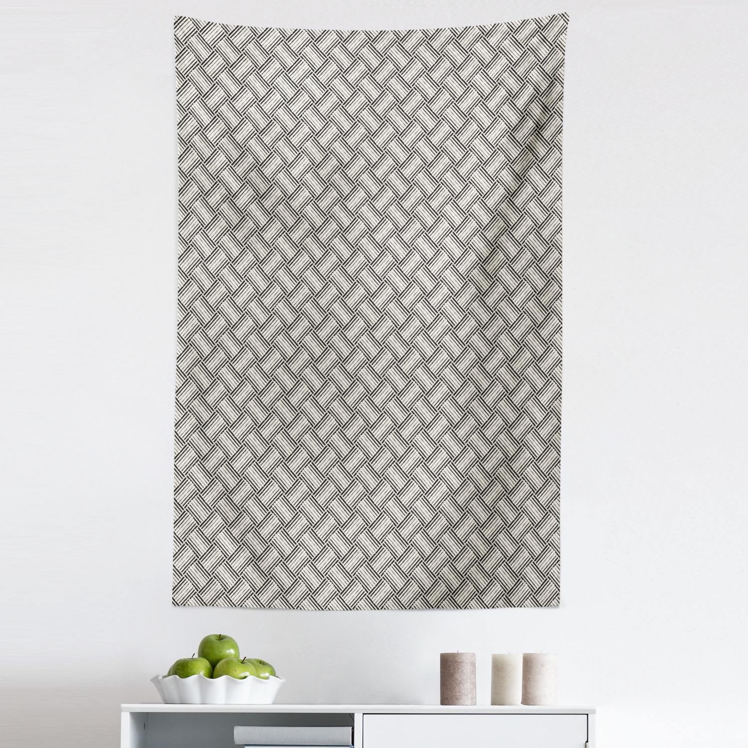 Photo inspiration: Geometric Tapestry Freehand Stripes Brush Strokes Pattern Ink Art Photo Inspiration