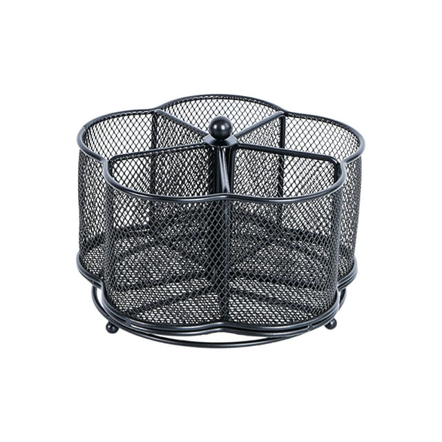 Organizadores de Cocina Y Almacenamiento Estante de Cubiertos Giratorio de Metal con 5 Compartimentos, Contenedor de Almacenamiento de Cubiertos, Mesa de Cocina de Comedor, Estante de Cubiertos Girato