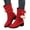 Red, variant on Women's Western Cowboy Cowgirls Boots Suede Round Toe Thick Heel Pile Boots Chunky Low Heels Wide Mid Calf Boots For Women Plush Ball Knight Slim Boots on Clearance