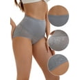 thumbnail image 3 of Unique Bargains High Waisted Slimming Lace Briefs S Grey, 3 of 6