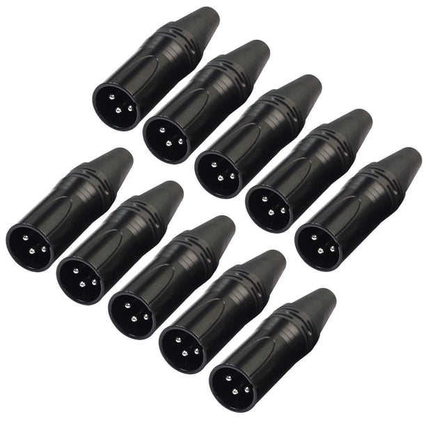 10 Uds XLR 3 pines macho DIY Cable de Audio conectores de micrófono enchufe de soldadura adaptadores de micrófono Likrtyny Para estrenar