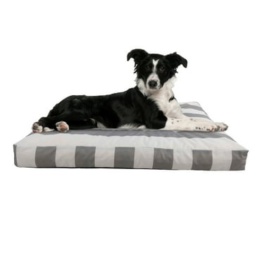 PETMAKER 36in Water-Resistant Dog Bed with Removable Washable Cover (Gray)