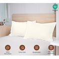 thumbnail image 5 of Royale Linens Pillow Shams 2 Pack King Size 20x36 Inch - Brushed 1800 Microfiber - Bed Shams, Wrinkle & Fade Resistant Super Soft and Cozy - Envelope Closure - Oxford Pillowcase (King,Ivory), 5 of 9