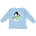 thumbnail image 3 of Inktastic Just Chillin' This Christmas Fun Snowman in Top Hat Boys or Girls Long Sleeve Toddler T-Shirt, 3 of 5
