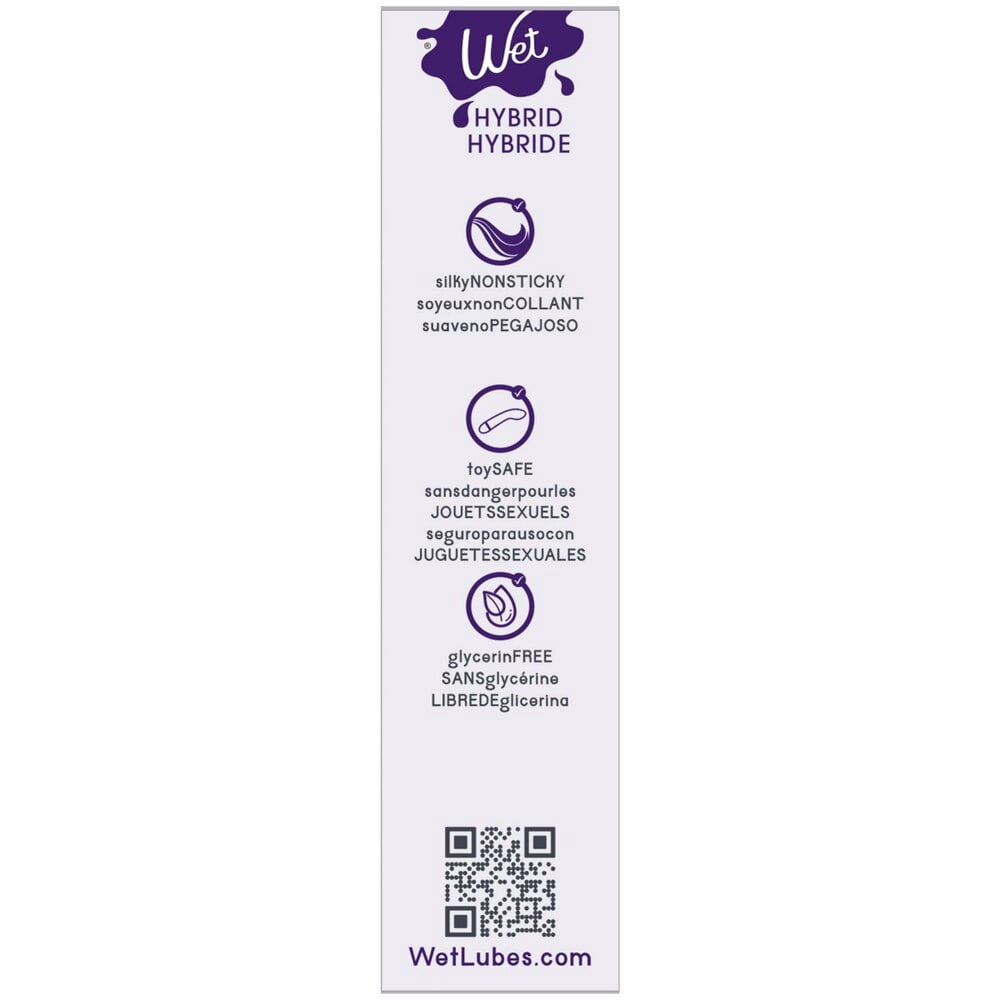 (2 pack) Wet Hybrid Silicone & Water Blend Based Lube, Extra Long-Lasting Personal Lubricant, 3.1 fl oz