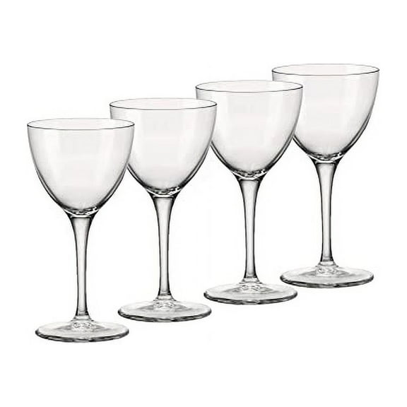 Bormioli Rocco 122113GRS021990 Novecento Stemware Nick & Nora Glass, Set of 4, 5.25 oz, Clear