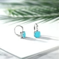 thumbnail image 4 of Gem Stone King 4.00 Ct Cushion Green Turquoise 925 Sterling Silver Earrings, 4 of 4