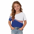 thumbnail image 6 of FAVIPT Fourth of July Shirt Teen Girls Summer 250 Years American Flag Tshirt One Shoulder Patriotic Shirts Independence Day Tee Multicolor,13 Years, 6 of 9