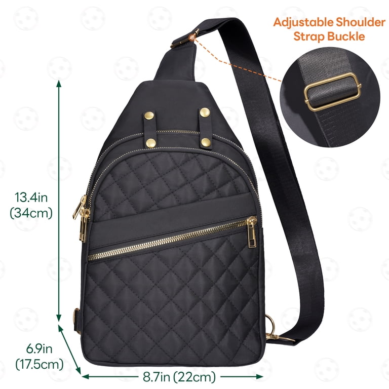 Polyester Sling Backpack with Adjustable Strap, Zippered Pockets, Water Amazon.com | HAWEE Crossbody Sling Backpack Bag Purses for  main image 2