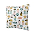 thumbnail image 2 of Wukai Colorful Insects Premium Polyester Fleece Pillow Covers with Hidden Zipper Closure,Luxuriously Soft and Durable-12"x12", 2 of 7