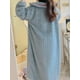 thumbnail image 2 of Thickened coral velvet nightgown for women autumn and winter plus velvet pajamas long bathrobe home wear nightgown, 2 of 5
