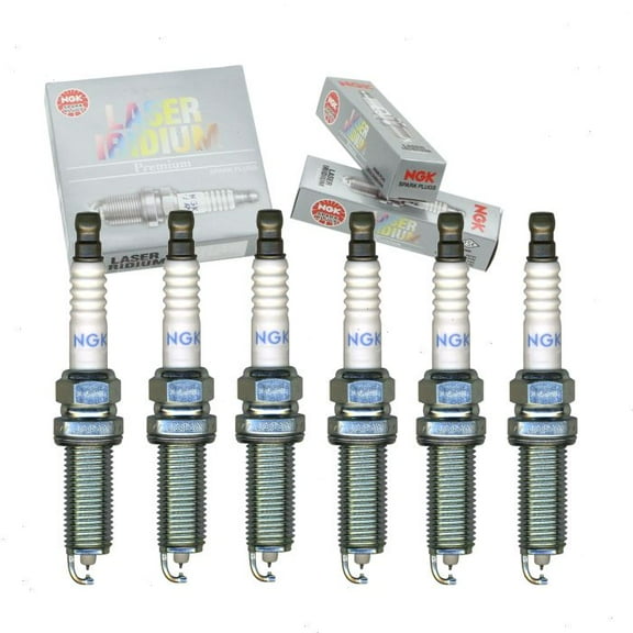 6 pc NGK Laser Iridium Spark Plugs compatible with Nissan 370Z 3.7L V6 2009-2020