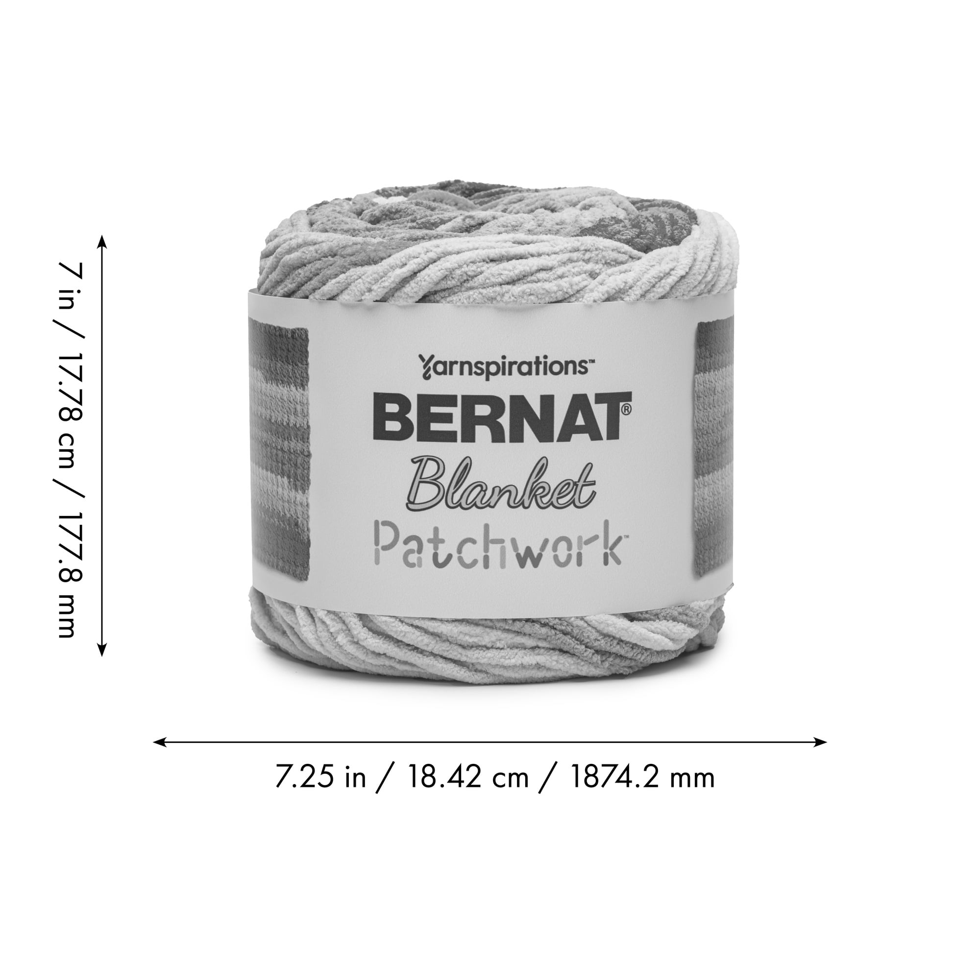 Bernat® Blanket Patchwork™ #6 Super Bulky Polyester Yarn, 10.5oz/300g 220 Yards