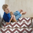 thumbnail image 3 of SussexHome Traverse Design 9" X 28" Stair Treads - 150 % Cotton Anti-Slip Carpet Strips for Indoor Stairs-Easy to Install Stair Treads with Double Adhesive Tape-Safe, Extra-Grip, 15-Pack-Maroon, 3 of 8