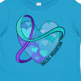 thumbnail image 4 of Inktastic Suicide Prevention Awareness Purple and Teal Heart Ribbon Boys or Girls Toddler T-Shirt, 4 of 5