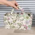 thumbnail image 4 of Yucurem Boho Fabric Storage Basket with Handles, Portable Quilted Baskets for Storages, Foldable Floral Laundry Organizer Bin for Home Picnic Shopping Travel, 8.66" x 4.72" x 4.72", 4 of 5