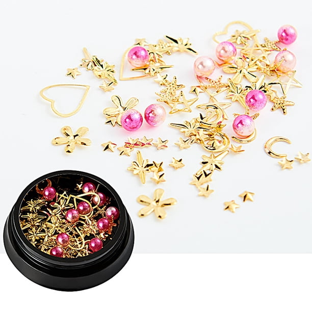 Xihbxyly Set de Decoración de Uñas, Lentejuelas de Cobre En Forma de Estrella, Elegantes Diamantes de Imitación para Uñas Naturales, Accesorio Único para La Decoración Del Hogar, Diseño de Uñas Diy,