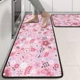 thumbnail image 2 of Kitchen Rugs Sets Of 2,Pioneer Flower Floral Print Pattern Anti Fatigue Kitchen Mat Rugs Non Slip Washable,Decorative Kitchen Floor Mats for Kitchen,Sink,Laundry,17"x47"+17"x47", 2 of 5