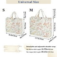 thumbnail image 2 of FORMRS Womens Corduroy Tote Bag Crossbody Shoulder Handbag with Pocket, Small Floral Pattern, 2 of 7