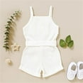 thumbnail image 4 of FINALGANG Child Baby Girls Romper Jumpsuit Onesie Soft Ribbed Playsuit Casual Outfits For Toddler Everyday Wear Summer Kids Daily Wear 4-5 Years, 4 of 8