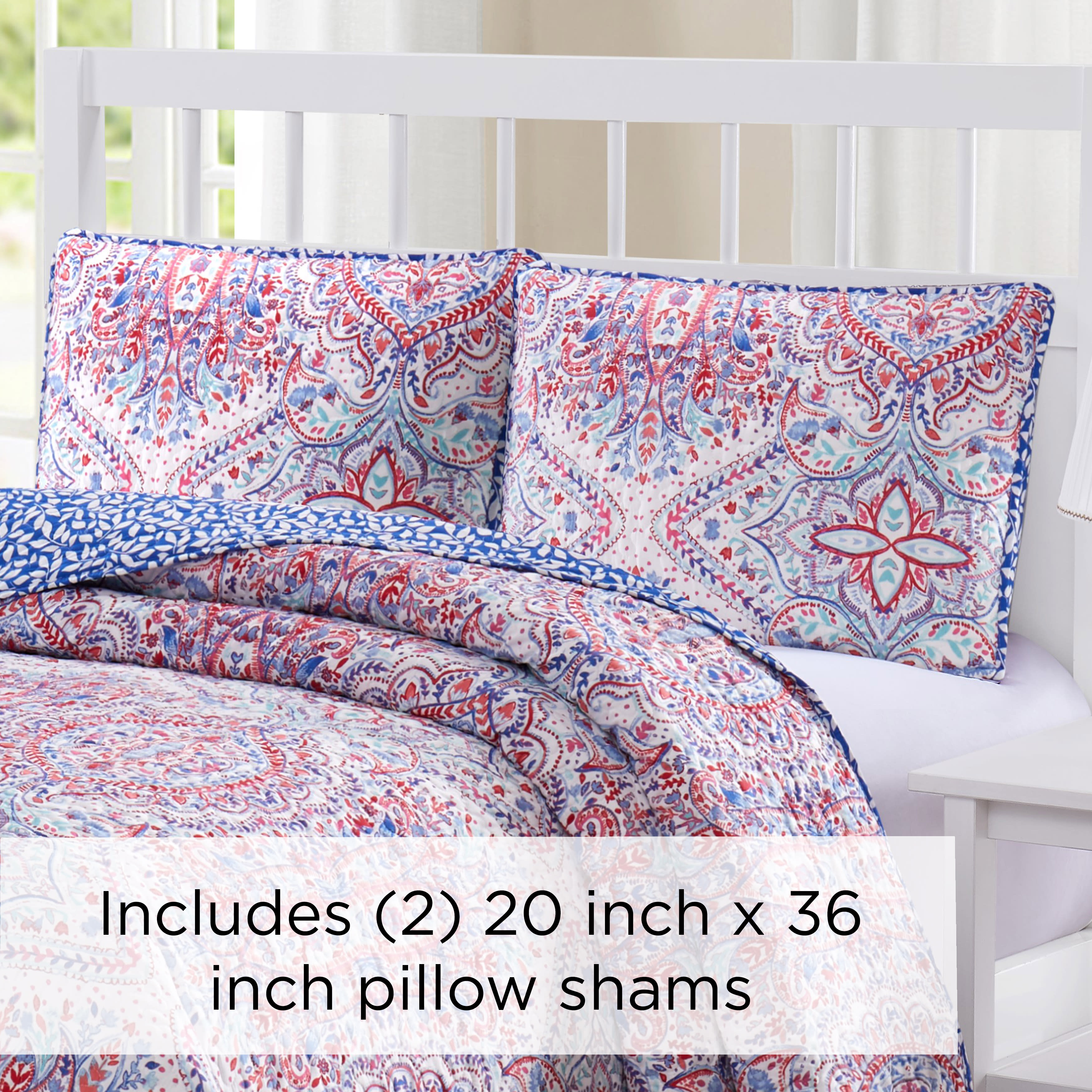 Boho Living Salvador Queen 3-Piece Quilt Set, Queen, Multi