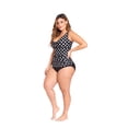 thumbnail image 2 of LYSA Womens Lace-Up Back Tankini Top Swimsuit Adult, 2 of 5