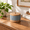 Grey-5 fl.oz, variant on Grey 5 fl.oz Ceramic Food Storage Canister with Wooden Lid for Countertop