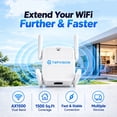 thumbnail image 6 of TOPVISION 1500Mbps WiFi Extender, Dual Band 2.4GHz & 5GHz WiFi Extender Signal Booster, Internet Extender WiFi Booster with Ethernet Port, Up to 1500 Sq. Ft & 35 Devices, WiFi Repeater for Home, 6 of 9